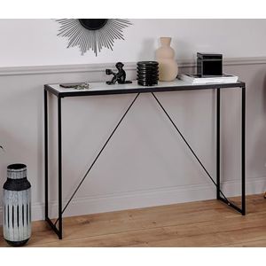 Jahnke Glam Console Console, Engineered Wood, zwart/marmer wit Nb, één maat