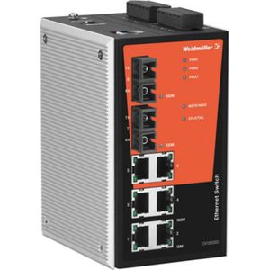Weidmüller - IE-SW-PL08M-6TX-2ST - Industrial Ethernet Switch - Managed - 6x RJ45 - 2 ST-Multimode