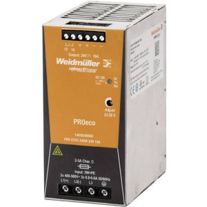 Weidmüller PRO ECO3 240W 24V 10A DIN-rail netvoeding 12 V/DC 10 A 240 W Aantal uitgangen: 1 x Inhoud: 1 stuk(s)