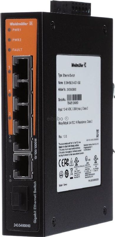 Weidmüller IE-SW-BL05-4GT-1GS - Netwerkschakelaar - 5 Havens - Unmanaged - Gigabit Ethernet
