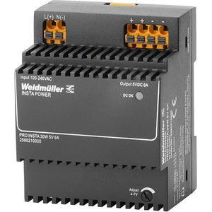 Weidmüller - PRO INSTA 30W Schakelnetvoeding - 5V/DC 6A - Inhoud: 1 stuk