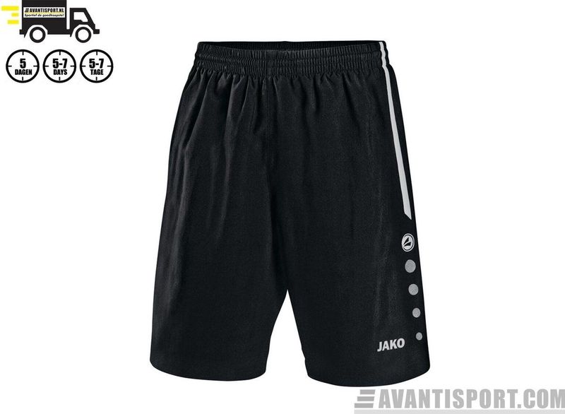 Jako Turin Short - Voetbalbroek - Jongens - Zwart