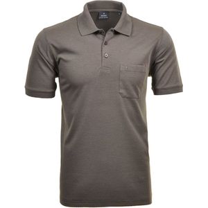 Shirt - Mélange - Katoen - Polokraag - Knoopsluiting - Afneembare Mouwen - Kwartmouw