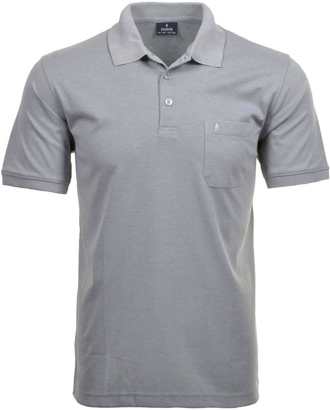 Ragman - Softknit-Polo - Poloshirt - Effen - Met Borstzak en Knoopsluiting