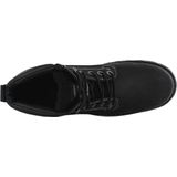 Veterboots - 23DA104 - Effen - Leer - Blokhak - Ronde Neus