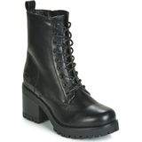 Dockers by Gerli - Veterlaarsjes - Zwart - Gevoerd - Blokhak