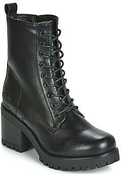 Dockers by Gerli - Veterlaarsjes - Zwart - Gevoerd - Blokhak