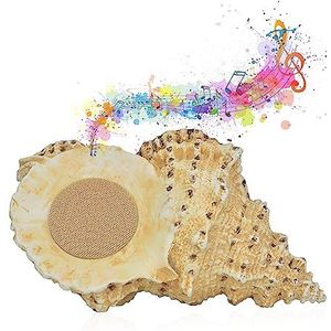LEICKE Sea Shell Bluetooth-Doucheluidspreker, Conch Draadloze Luidspreker, Stof-/Stoom-/Waterdichte Douche Speaker | Kleine Draagbare Draadloze Luidspreker Voor Badkamer, Strand, Sauna Enz