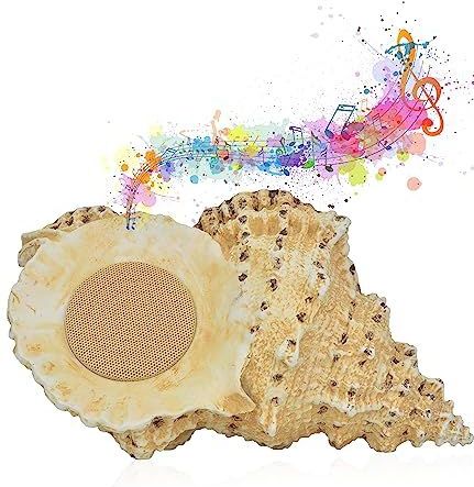 LEICKE Sea Shell Draadloze Bluetooth-douchekuidspreker, conch speaker stof/stoom/waterdicht, kleine draagbare draadloze luidspreker voor badkamer, strand, sauna enz