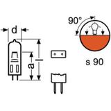 Osram - Halogeenlamp - Transparant - Glas - G6.35 - 50 W - 12 V