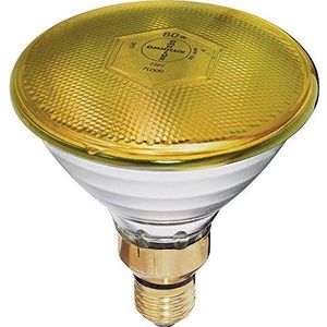 Par-38 FL geel halogeen lichteffect lamp 230V E27 80W geel dimbaar