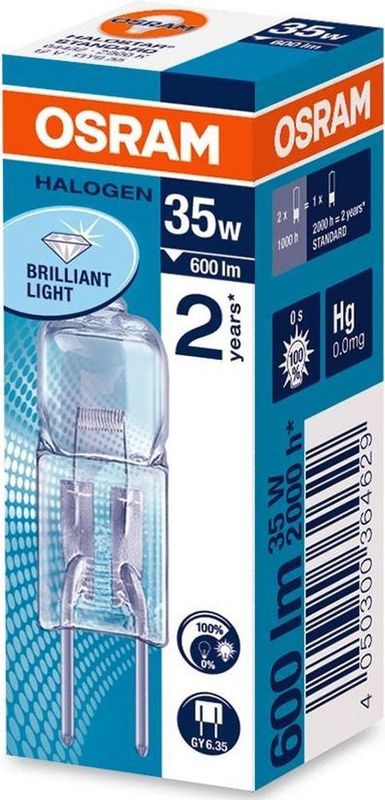 Osram - G4 Halogeen Steeklamp - 20W - 12V - Dimbaar - 300lm - 2800K