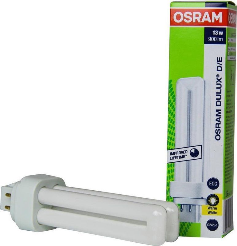 Osram - DULUX D/E - Compact Fluorescentielamp - 13 Watt - Warmwit 3000K