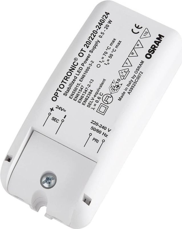 OSRAM OT 20/220-240/24 VS20 LED-transformator Constante spanning 20 W 0.02 - 0.83 A 24 V/DC 1 stuk(s)
