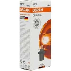 Osram - Original 12V B8.5D Gloeilamp - Zwart - 1,2 Watt - Doosje 10 Stuks