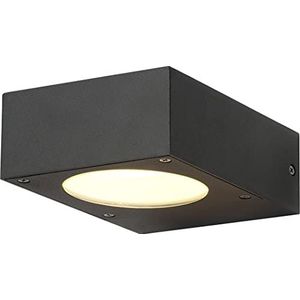 SLV QUADRASYL WL 15 wandverlichting weg ingang LED spot buitenlamp tuinlamp GX53 IP44 11W antraciet aluminium 11W