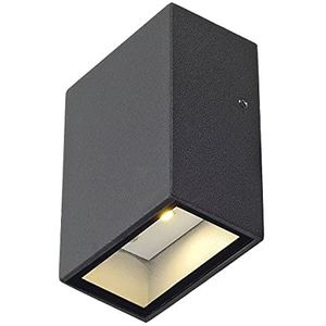 SLV 232465 Quad 1 wandlamp, Square, antraciet, LED, 1 x 3 W, warm wit