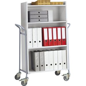 Kantoorwagen, voor ordners, draagvermogen150 kg, l x b x h = 950 x 455 x 1380 mm