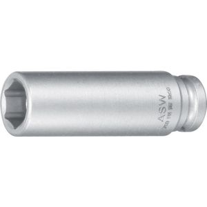 Kracht- Dopsleutelbit lang met veermagneet 1/4" 13mm ASW