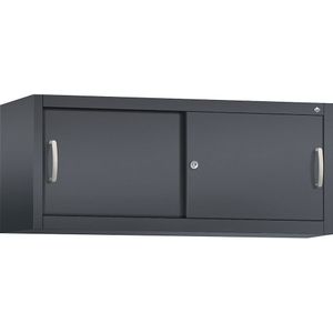 C+P ACCURADO opzetkast met schuifdeuren, h x b x d = 500 x 1200 x 400 mm, zwartgrijs