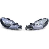 Koplampen auto - zwart H7+adapter - voor Peugeot 206 vanaf 1998
