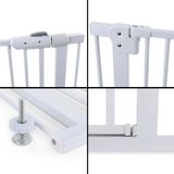 Traphek 83-96cm - verstelbaar - 120cm hoog - wit metaal
