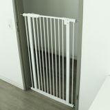 Traphek 102-115cm - metaal - wit - 120cm hoog