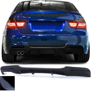 Achterdiffusor - BMW E90/E91 316-330 - Zwart Gloss - Sportieve Look