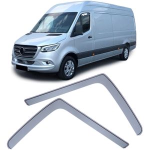 Zijwindschermen - Mercedes Sprinter W907 vanaf 18 - Regen-/winddeflector - Zwarte rook