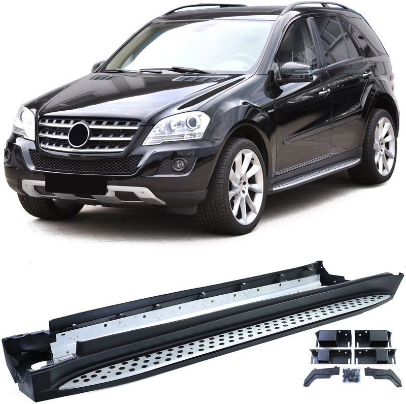 Treeplanken - voor Mercedes ML W164 2005-2011 - met antislipnoppen