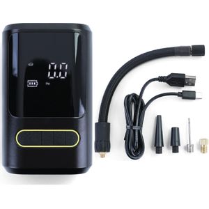 Mini compressor - luchtcompressor - 13,8x8,5x4,7cm - 150 PSI - zwart