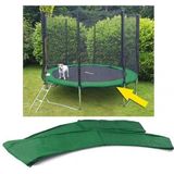 Trampoline rand 366 cm diameter - groene randafdekking - 25 cm breed