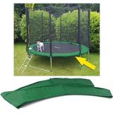 Trampoline rand 366 cm diameter - groene randafdekking - 25 cm breed