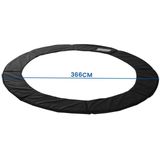 Trampoline rand afdekking - 366 cm diameter - zwart