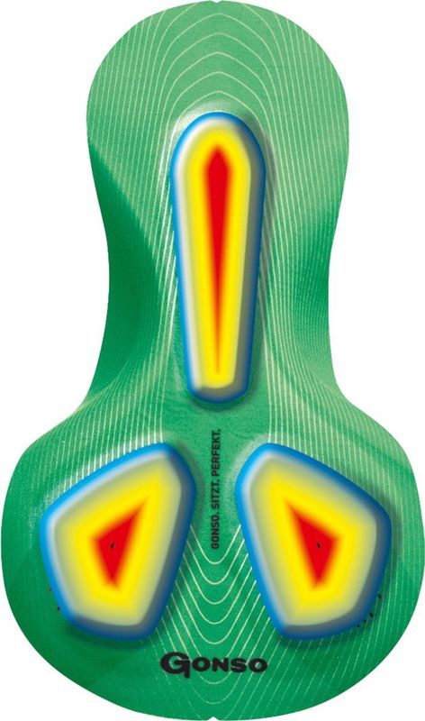 Gonso - Sitivo U W - Fietsonderbroek - Zwart/Groen - Materiaal met Sitivo Green Zitkussen