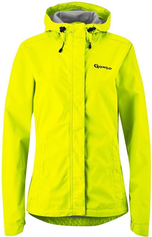Dames - Regenjack - Neongeel - 100% Polyester - Wind- en Waterdicht
