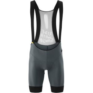 Heren - Fietsbroek - Donkergrijs - 80% Polyamide, 20% Elastaan