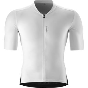 Heren - Fiets Shirt - Wit - Ademend Tricot - Korte Mouwen