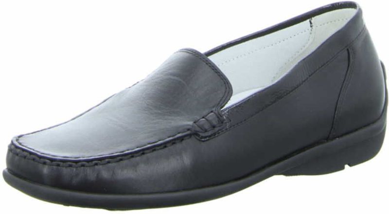 Waldlaufer - Instappers - Zwart - Leer - Wijdte H