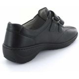 Waldläufer - Lage Schoenen - Dames - Zwart - Glad Leer - Klittenbandsluiting