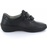 Waldläufer - Lage Schoenen - Dames - Zwart - Glad Leer - Klittenbandsluiting