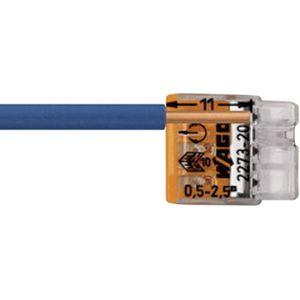 Wago 2273-203 Oranje, Transparant Kabel splitter/combiner (100 stuks)