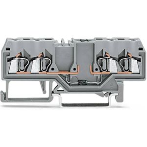 Wago Diodeaansluitklem 4-draads 280-815/281-411 Maximale stroom (Imax) per diode 0,5A, Max., Elektronica benodigdheden + Behuizing, Grijs