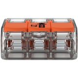 Wago 221-413 Lasklem - 3-polig - 4 Mm - Transparant-oranje - Hersluitbaar - 50 St