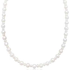Elli Dames Halsketting Dames Zoetwater Gekweekte Parels in 925 Sterling Zilver