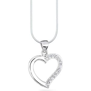Elli - Herz Zirkonia Bezaubernd 925 Sterling Silber Ketten 1 ct Damen (79.99 € / 1 ct)