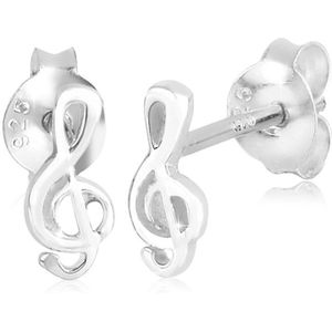 Elli Oorbellen Dames Oorstekers Clef Muziek Melodie in 925 Sterling Zilver