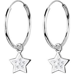 Elli - Creolen Stern Kristalle 925 Silber 1 ct Damen (59.99 € / 1 ct)