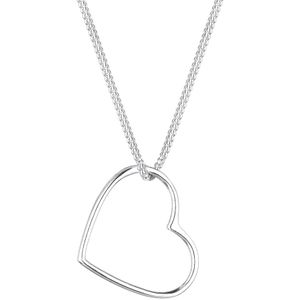 Elli - Halsketting - Hart Hanger - Zilver - 925 Sterling Zilver
