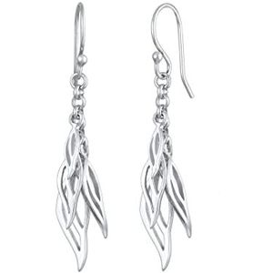Elli Oorbellen dames oorbellen bladeren Boho Festival in 925 sterling zilver, Sterling zilver, Zonder